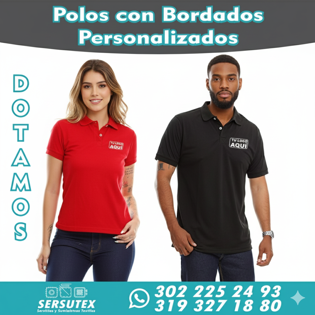Camisetas Tipo Polo con Bordado Logo