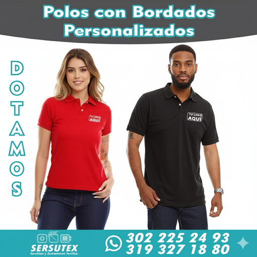 [11] Camisetas Tipo Polo con Bordado Logo